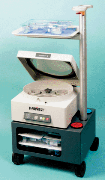 Imagen: El sistema de concentrado de plaquetas Harvest SmartPReP 2 (Fotografía cortesía de Harvest Technologies).